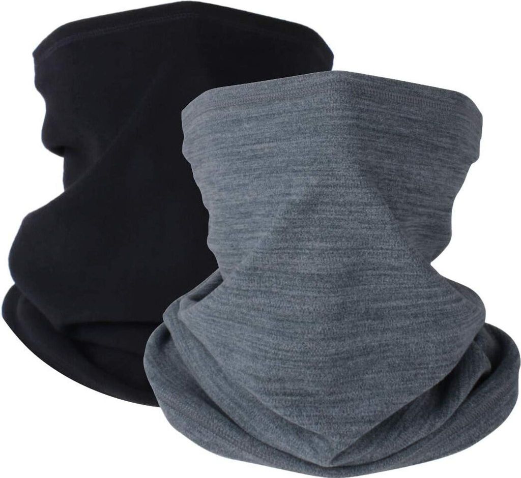 2 Stück Damen Herren Winter Loop Schal Weichem Fleece Halswärmer Winddicht Ski Maske Schlauchschal Warmer für Skifahren Laufen Radfahren