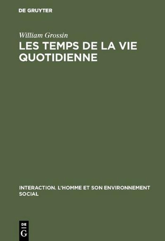 Les temps de la vie quotidienne