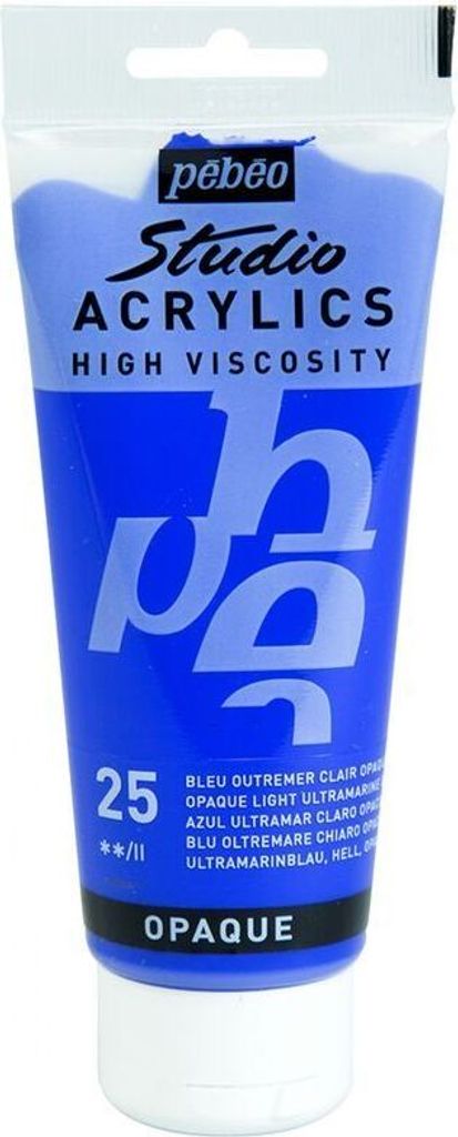 Deckende Acrylfarbe - Hell Ultramarinblau - 100 ml