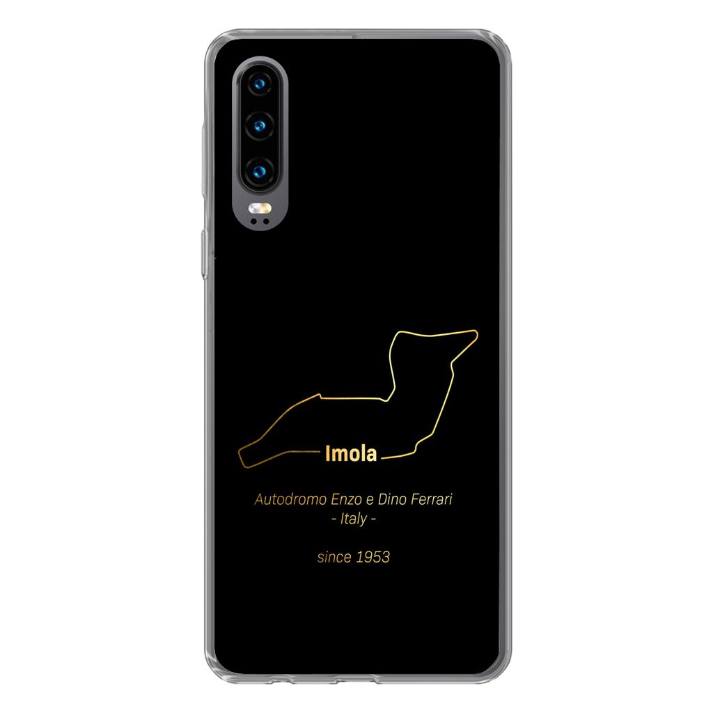 MuchoWow Handyhülle Schutzhülle Hülle für Huawei P30 Formel 1 - Imola - Rennstrecke Silikon Softcase Handy Hülle - Kartenbesitzer