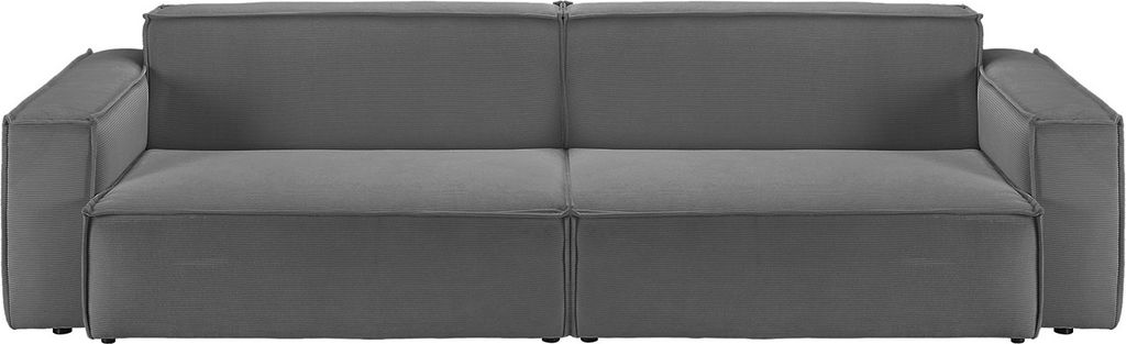 KAWOLA Sofa SAMU 3-Sitzer Feincord anthrazit