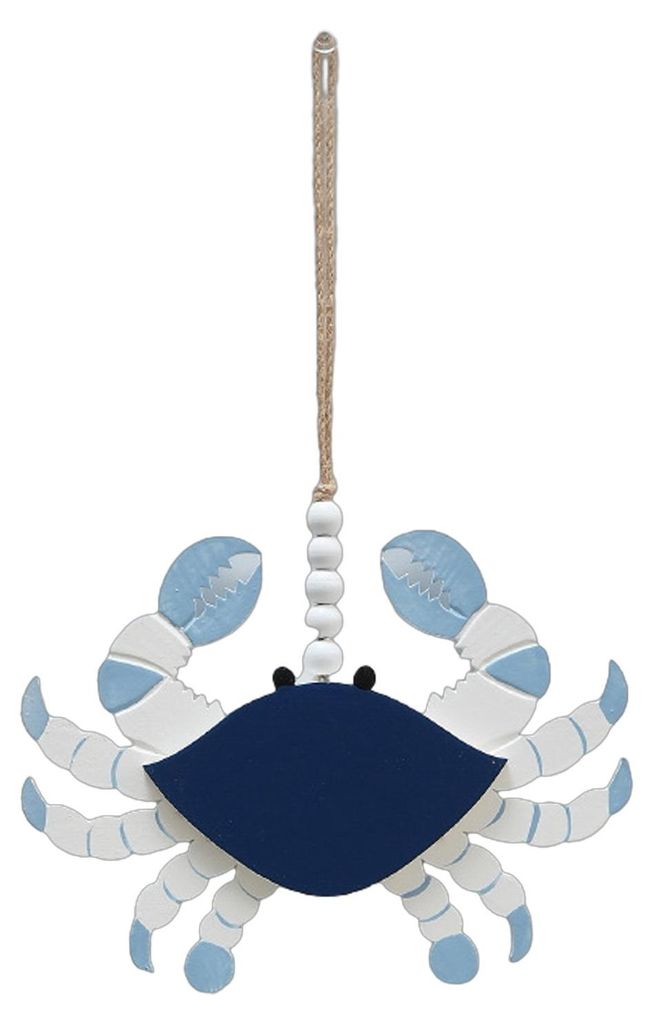 Handgefertigte Strand-Hängedekoration aus Holz, rustikale Motive wie Hummer, Krabbe, Schildkröte und Meerestiere, Wandkunst im Küsten- und Ozean...