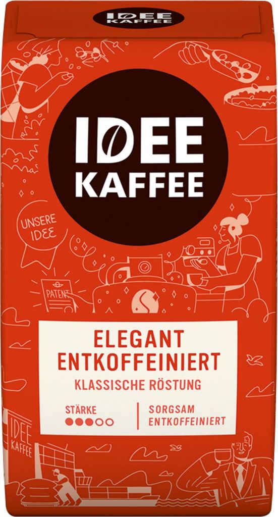 Idee Kaffee ELEGANT ENTKOFFEINIERT Filterkaffee, 500g gemahlen