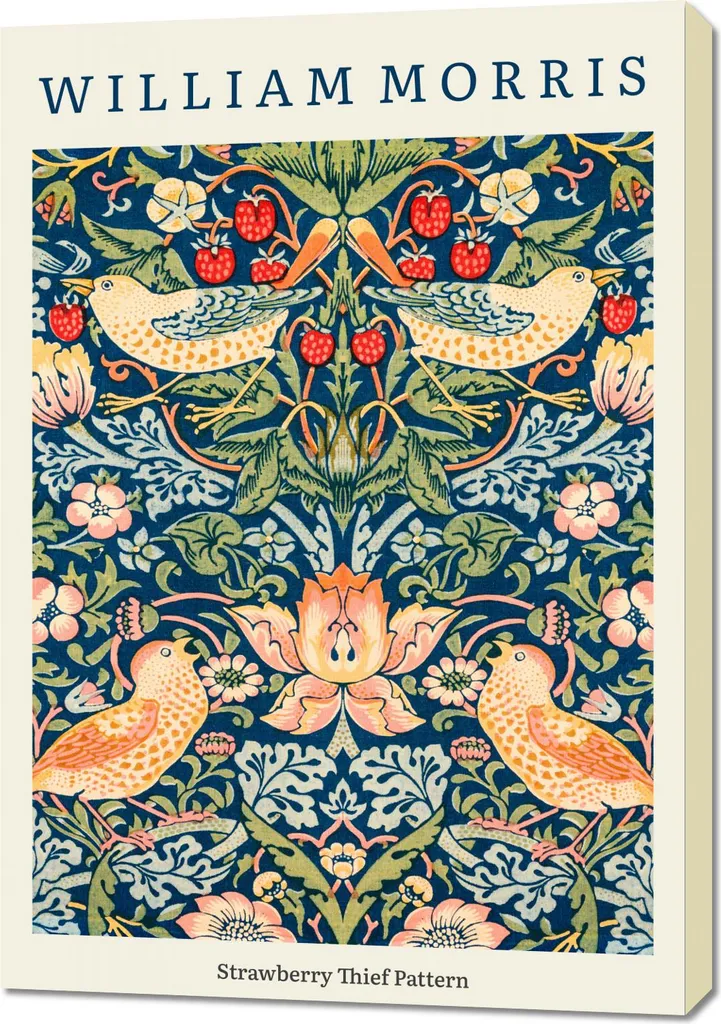 Affiche Murale William Morris Strawberry Thief 70x100 cm Vintage