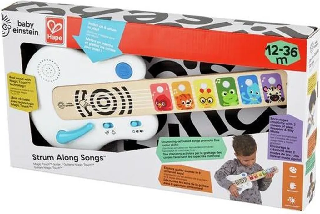 Baby Einstein guitare mélodies magiques : jouet musical en bois tactile