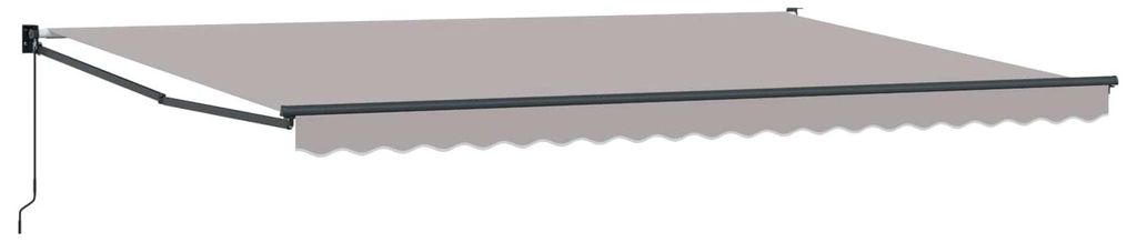 vidaXL Markise Hellgrau 500 x 300 x 165 cm Polyester und Metall