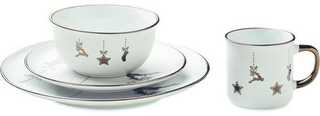 Weihnachtsgeschirr - Geschirrset Weihnachten - Porzellan - Geschirr für Weihnachten - Abendessen set - Tischdekoration Weihnachten - Feierliches G...