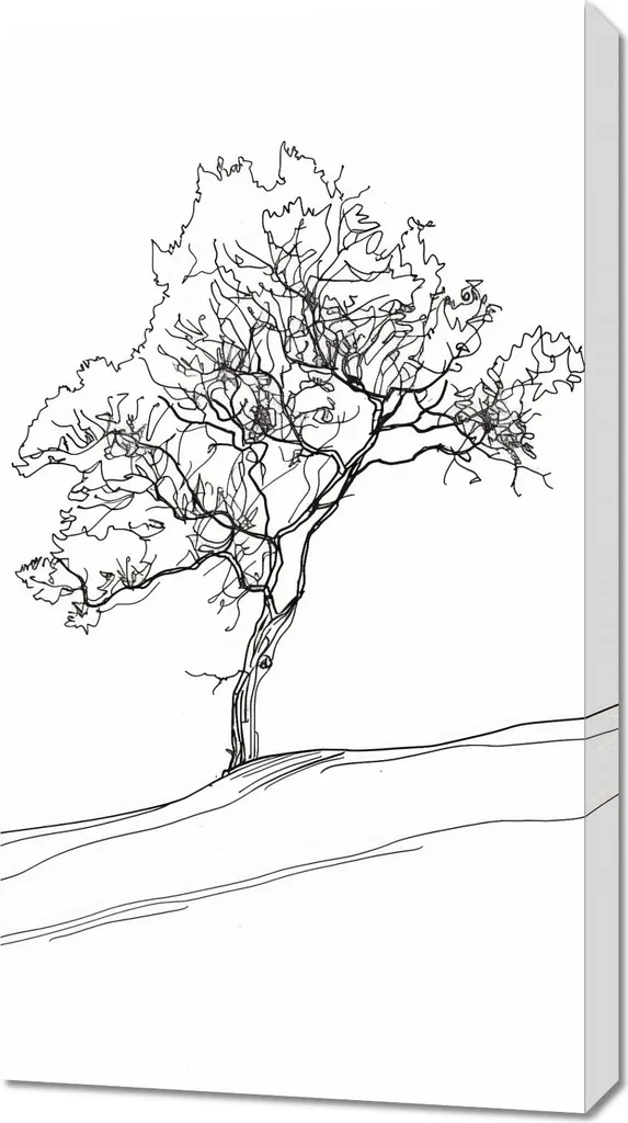 Image 50 x 90 cm Arbre en silhouette - Tableau Déco Murale Moderne
