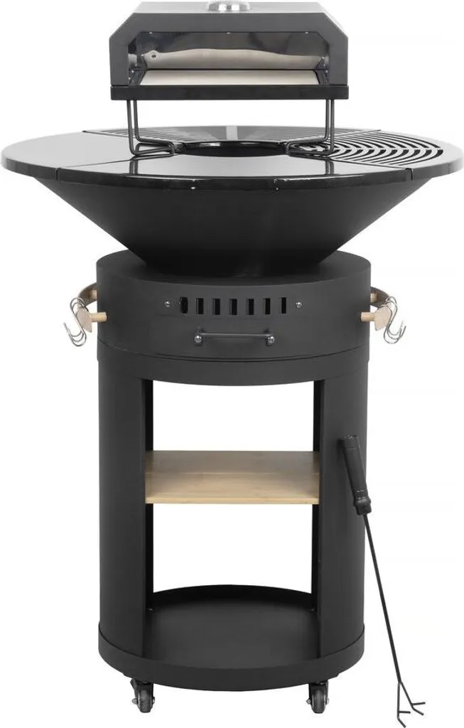 César Premium Brasero de terrasse 81 cm pour pizza et plancha de jardin