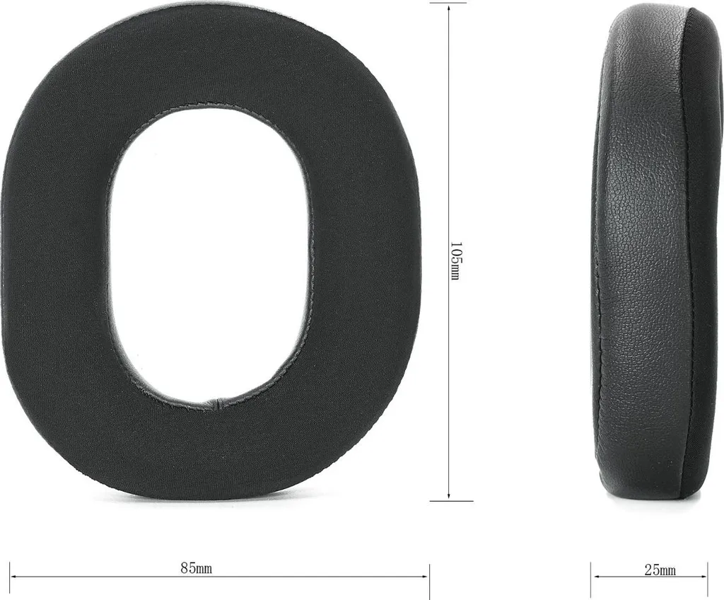 INF 2 Cuscinetti Neri Ice Feeling - Cuscinetti di Ricambio per Razer BlackShark V3/V3X - 3