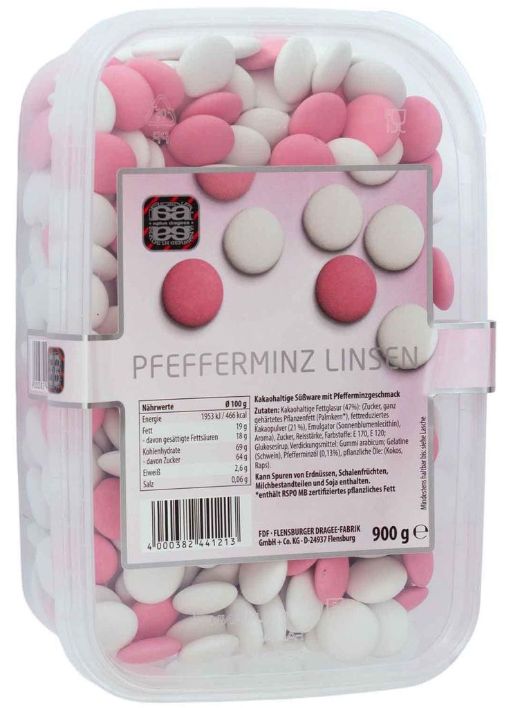 agilus dragees Pfefferminz Linsen 900g Produktbild 