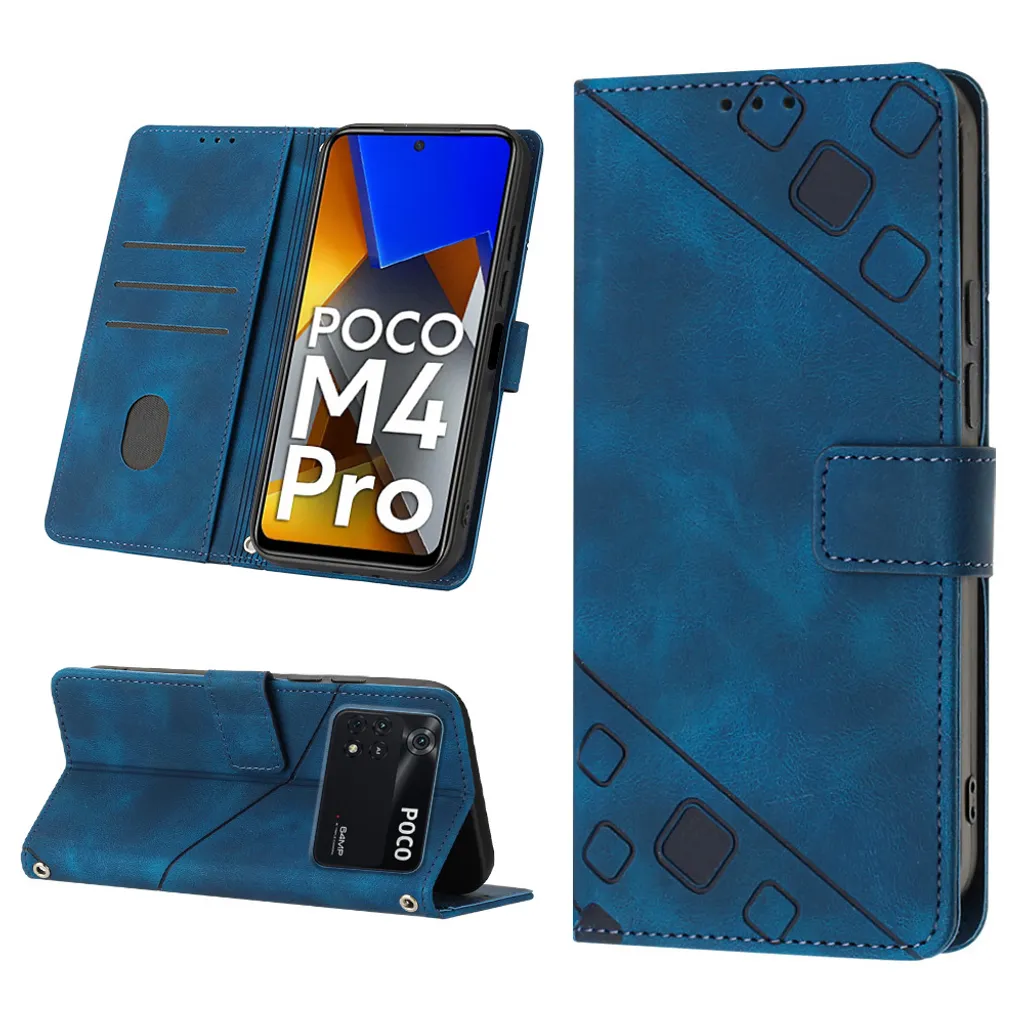 HAOYE Cover per Xiaomi Poco F4, Flip Cover Custodia in Pelle PU/TPU