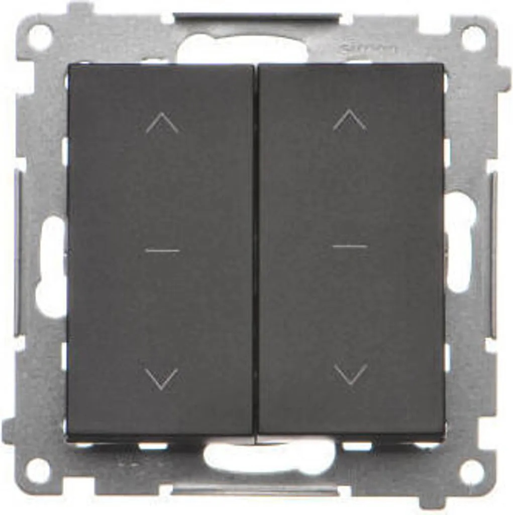 Interrupteur volet roulant Simon 55 noir mat 1-0-2 TZW2.01/149 design