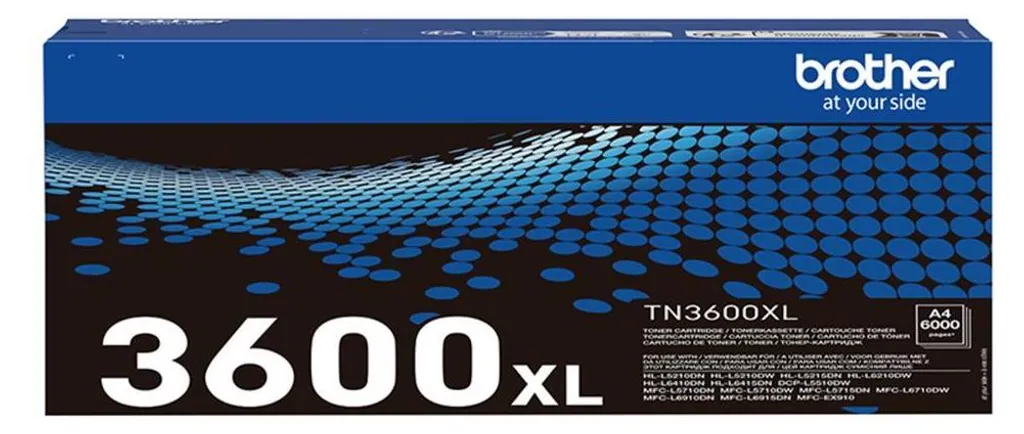 Toner Noir Brother TN-3600XL Finissez-en avec les Remplacements Fréquents