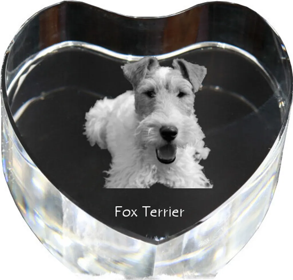 Fox Terrier a Pelo Duro: Cuore di Cristallo Art-Dog | Regalo Unico