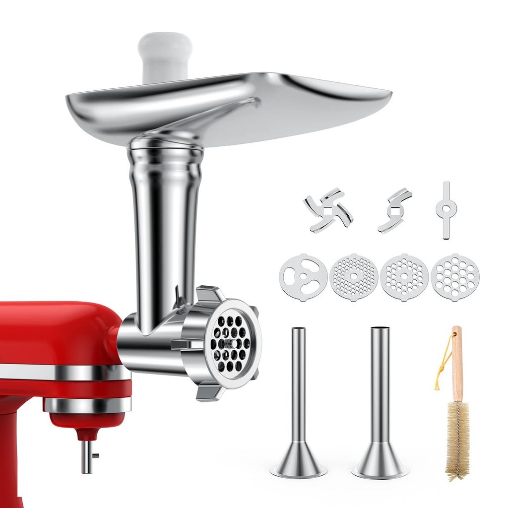 Fleischwolf Aufsatz Kompatibel mit KitchenAid Standmixer - Fleischwolf Zubehör