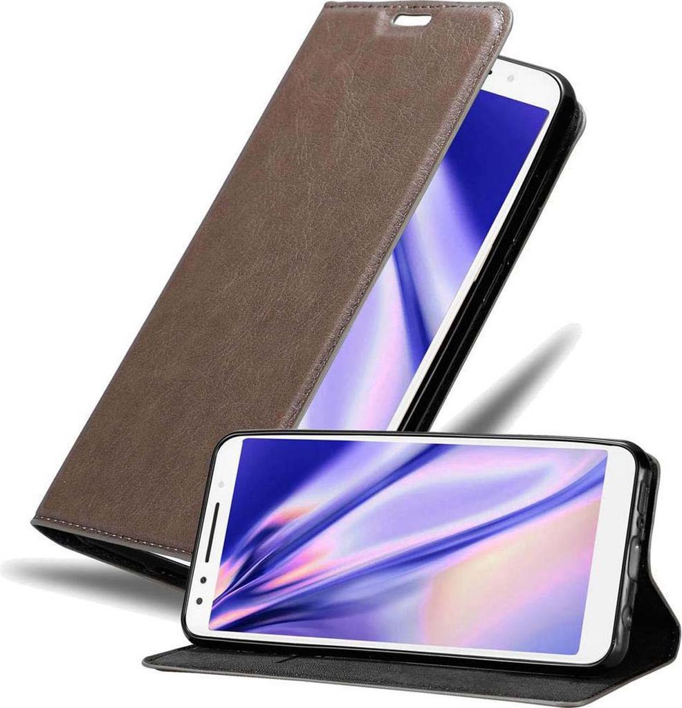 Cadorabo Hülle für Alcatel 3 2018 Schutz Hülle in Braun Produktbild 