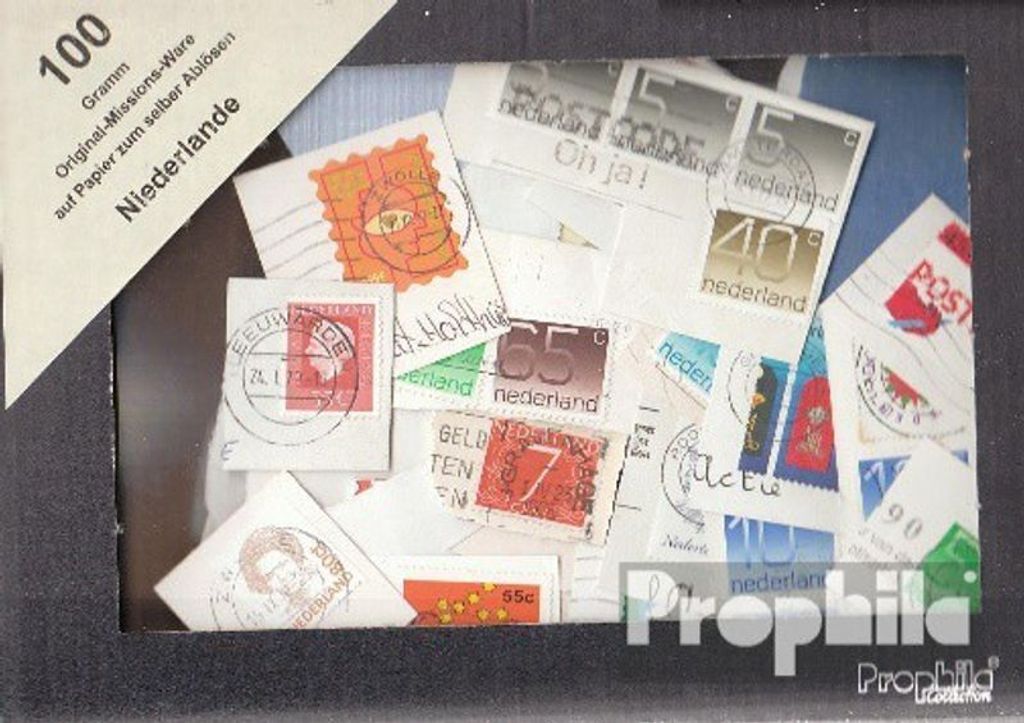 Briefmarken Niederlande 100 Gramm Kiloware gestempelt Produktbild 
