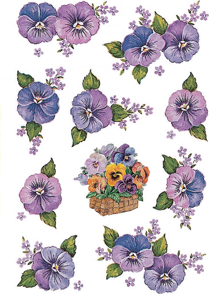 HERMA Sticker DECOR "Stiefmütterchenköpfe" 3 Blatt à 10 Produktbild 