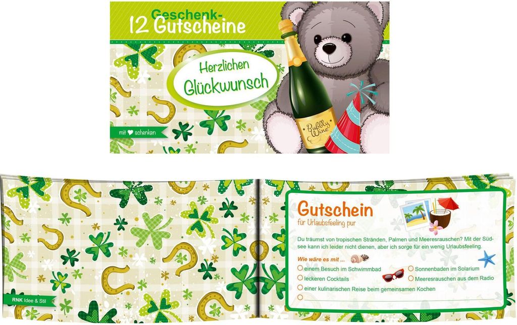 Gutscheinheft / "12 Gutscheine Herzlichen Glückwunsch"