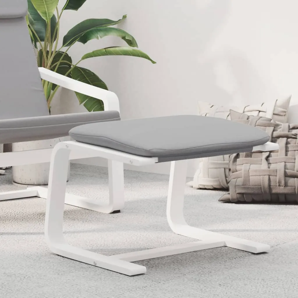 Sgabello Grigio Chiaro in Tessuto 51x41x40 cm | The Living Store Online