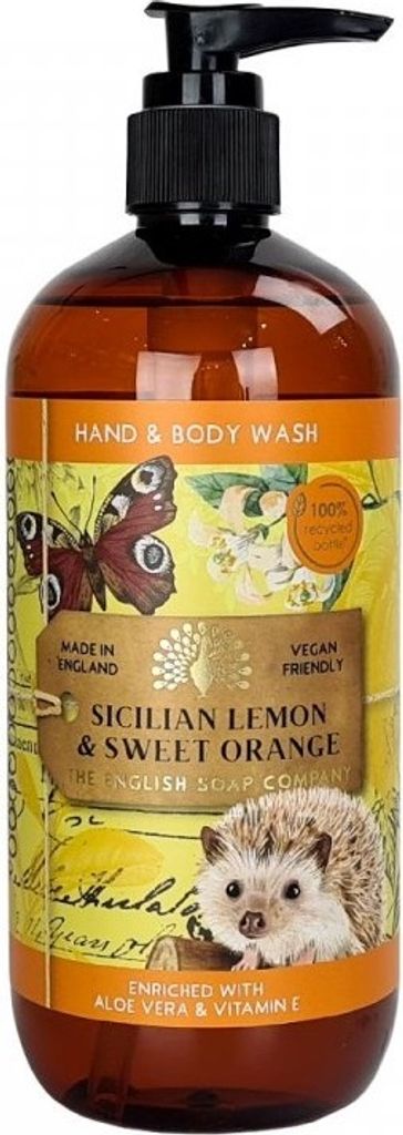 The English Soap Company flüssiges Hand- und Körpergel Sizilianische Zitrone und Süßorange 500 ml