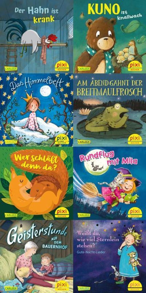 Pixi-8er-Set 292: Schlaf schön mit Pixi (8x1 Exemplar)