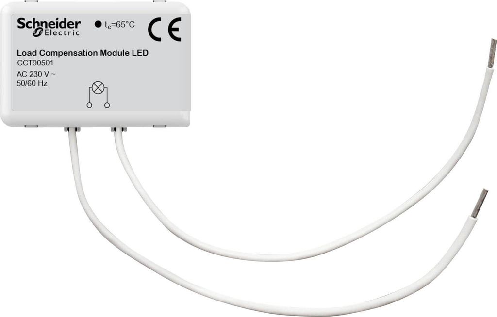 Merten CCT90501 LED Lampen Kompensationsmodul zur Verbesserung des Verhaltens von LED-Lampen in Kombination mit Dimmern im Phasenabschnittbetrieb