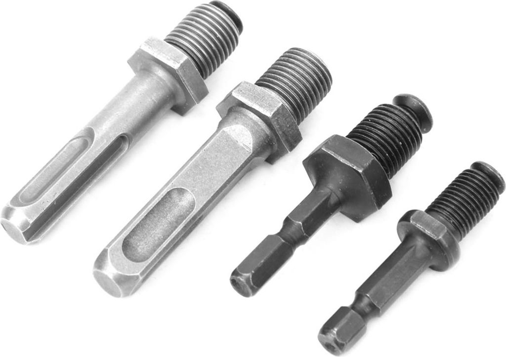 4 Stück Bohrfutterverbinder Quadrat Hex Rundschaft Adapter Stange Umwandlung Adapter