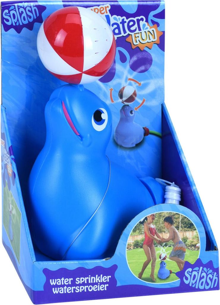 Wassersprinkler Seelöwe blau Kunststoff Gartenspielzeug für Kinder