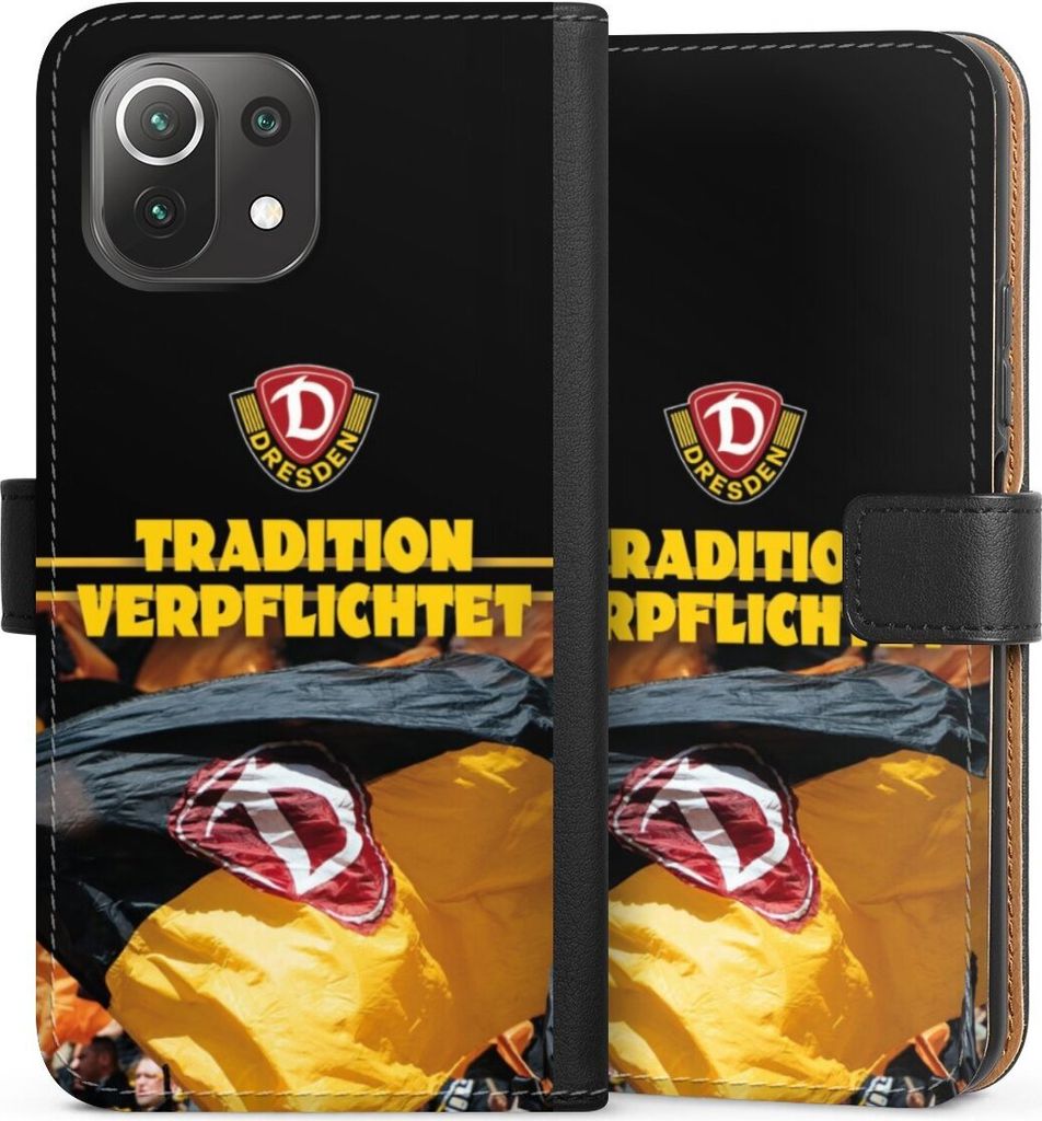 DeinDesign Klapphülle für Xiaomi Mi 11 Lite 5G Handytasche Lederhülle Tasche Fanartikel SG Dynamo Dresden SGD