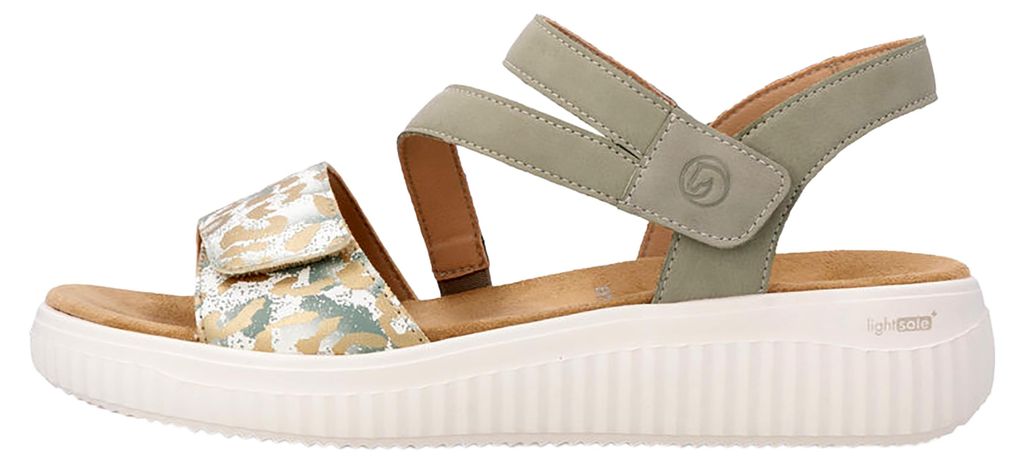 Remonte Damen Sandale Leder Keilabsatz D3L51, Größe:38 EU, Farbe:Grün
