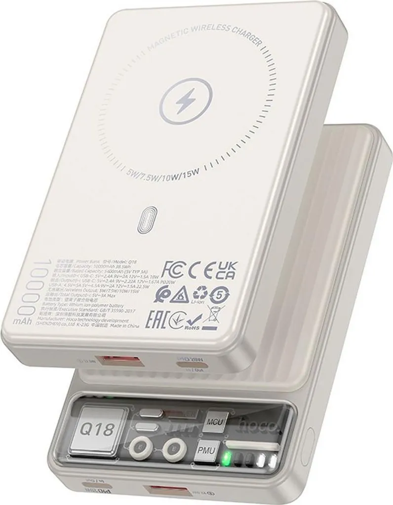 Powerbank 10000 mAh MagSafe HOCO Q18 Charge Rapide 22,5W avec QC 3.0