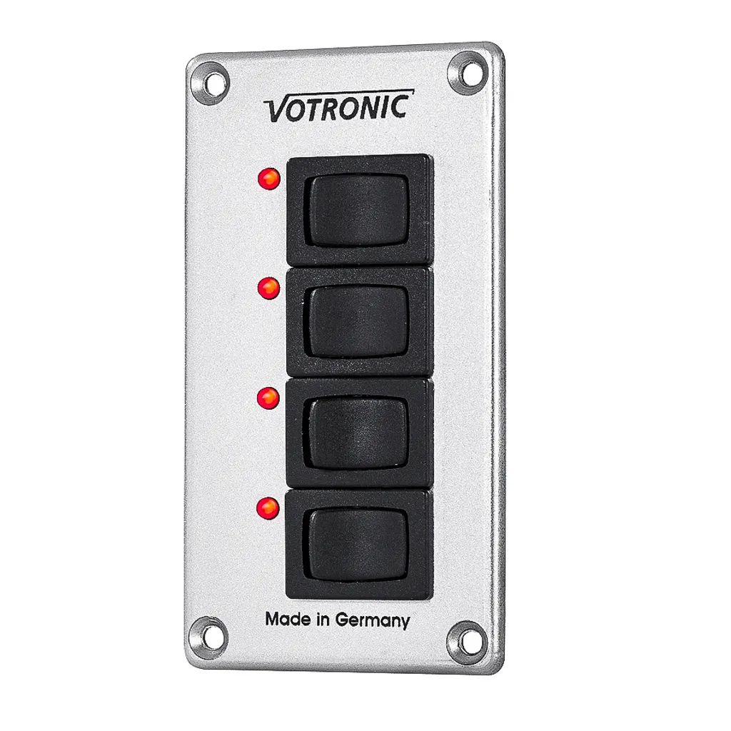 Votronic 1287 Panneau 4 Interrupteurs 4 S 8A LED pour Camping-car