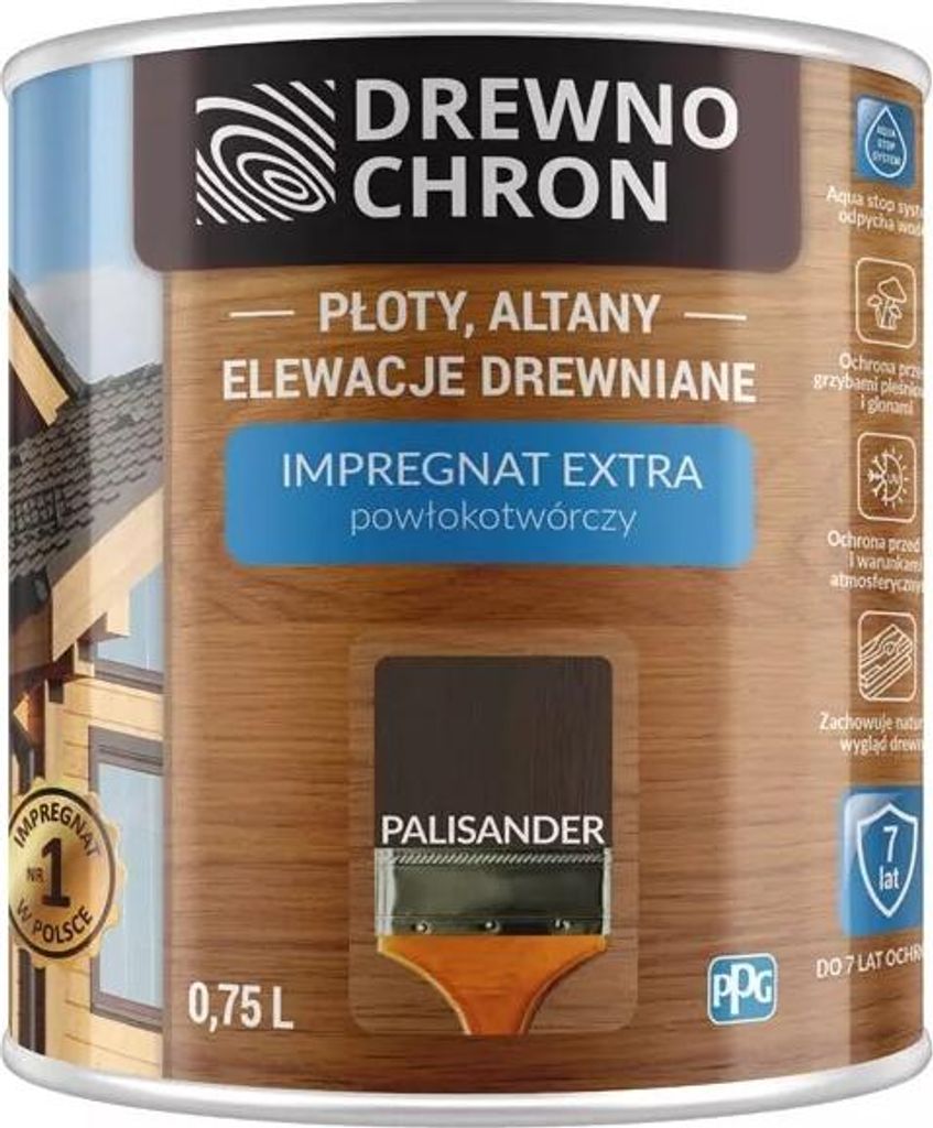 Drewnochron Imprägnierungsbeschichtung Palisander 2,5L - 5Imdr.pal2.5