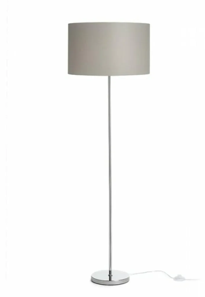 Plafonnier Design pour Bureau ou Chambre Gris et Chrome E27 230V LED