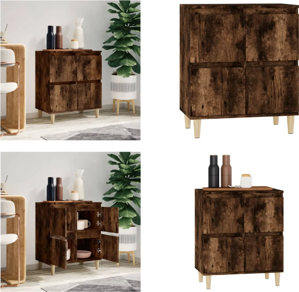 Mobiletto Credenza 60x35x70 cm Rovere Affumicato - Design Moderno