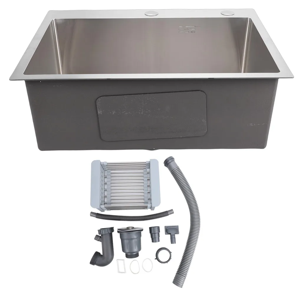 Évier Inox Nano 61cm Antirouille Camping-car, Installation Facile à Poser