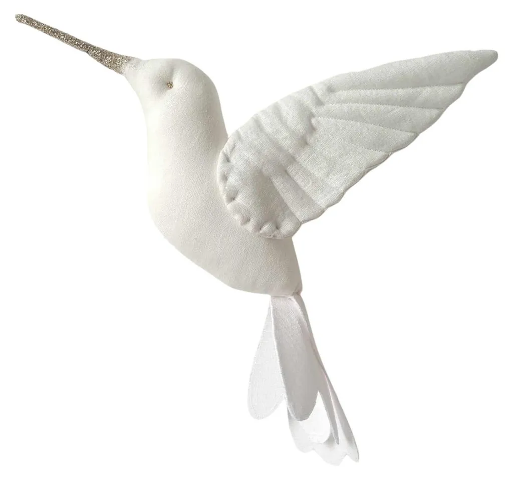Trophée Colibri Sevira Kids en lin naturel Écru - Format 40x30 cm