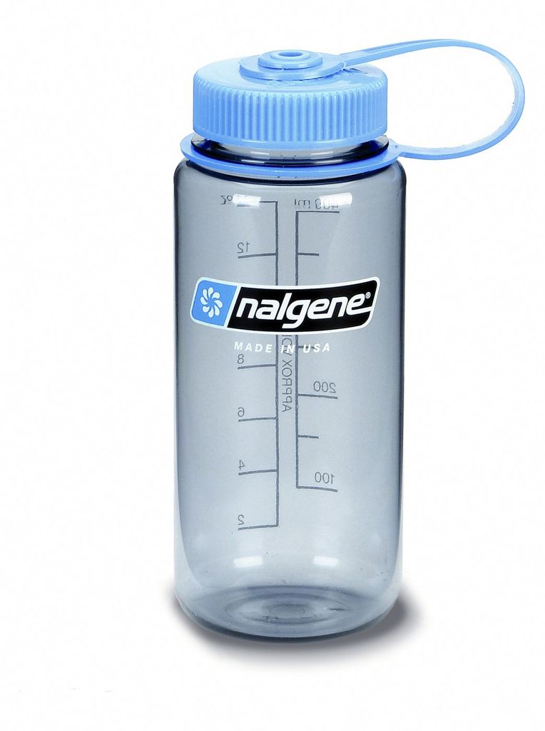 Nalgene Trinkflasche Wide Mouth 500 ml , blau - klar