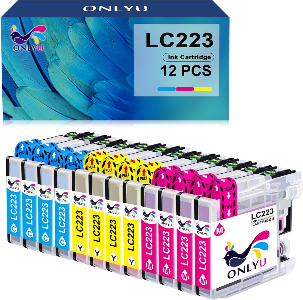 12PK LC223XL Cyan Magenta Yellow Kompatible für Brother MFC Produktbild 