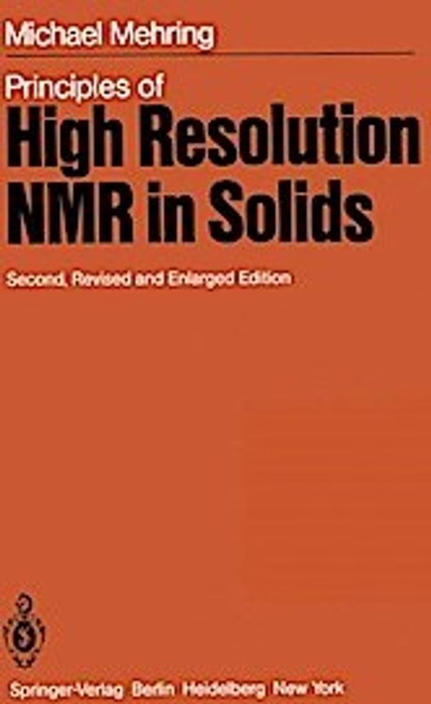 Principles of High Resolution NMR in Solids
