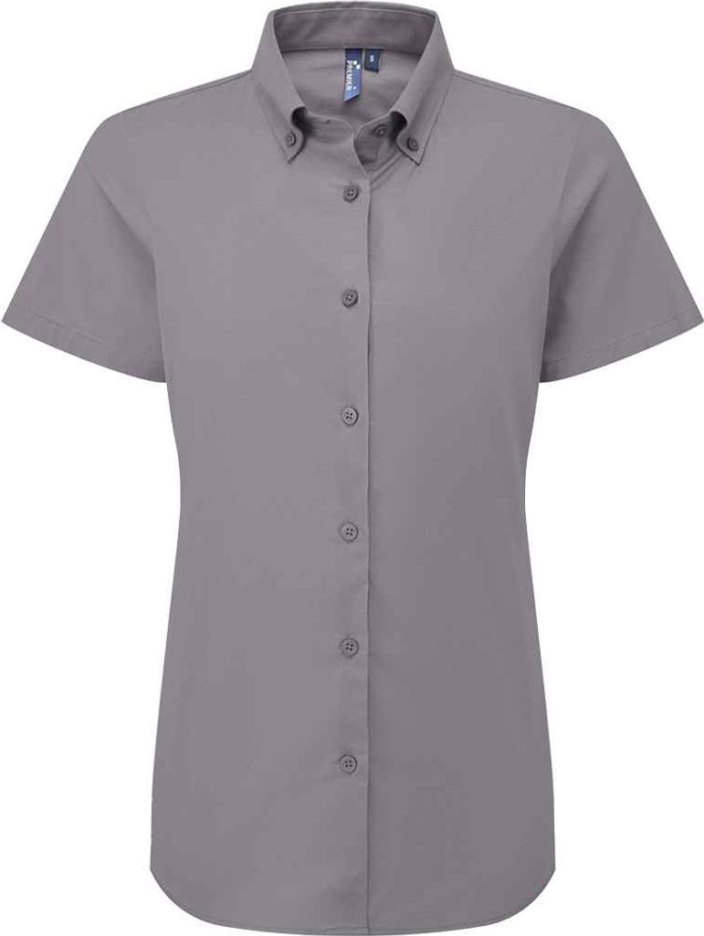 Premier - "Supreme" Formelles Hemd für Damen kurzärmlig PC7795 (XL) (Stahl)