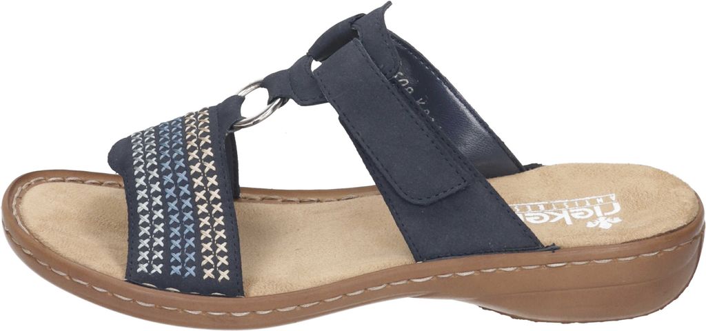 Rieker Damen Pantolette blau, Damen:40 EU