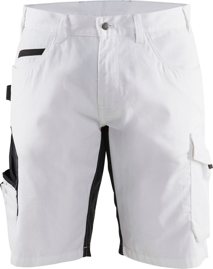 Blakläder Maler Shorts mit Stretch Weiß/Dunkelgrau 1094 1330, Farbe:weiß/dunkelgrau, Größe:50
