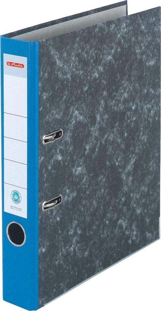 Ordner A4 maX.file nature Wolkenmarmor 50mm blau Packung mit 25 Stück