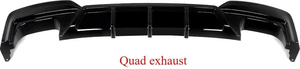Diffuseur Arrière Noir Brillant Type B - Jupe de Pare-chocs Durable