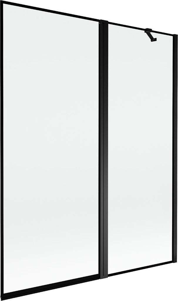 Mexen Mist Duschwand 2-flügelig rechts 140 x 150 cm, schwarzer Rahmen, schwarz - 8A9-140-011-70-70-P