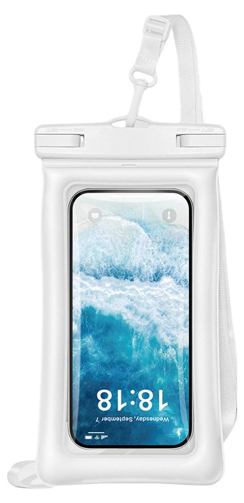 Wasserdichte Handytasche mit abnehmbarem Trageband, transparente, schwimmfähige Handyhülle, Schutz für Strand, Kajak, Kreuzfahrt und Reisen