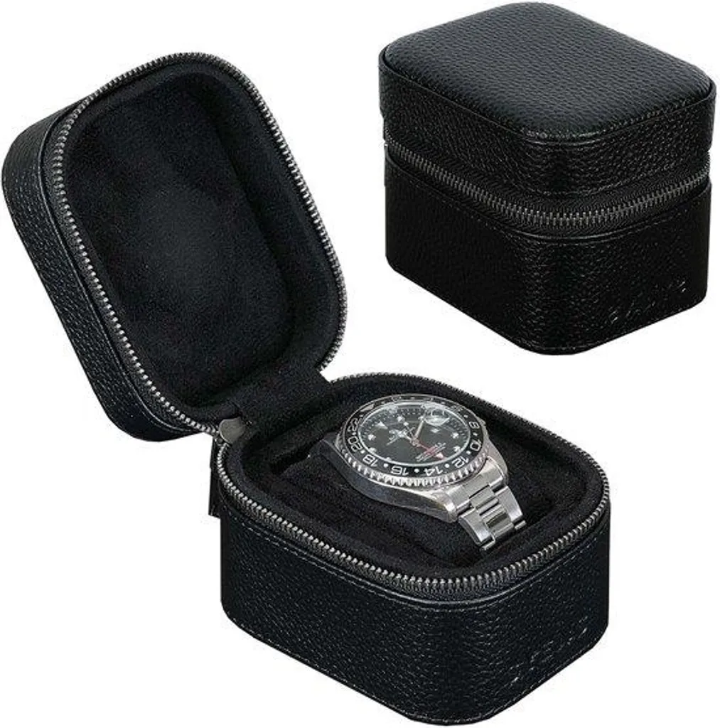Trousse de Voyage Montres en Cuir - Étui Rouleau Protection Daim 60mm